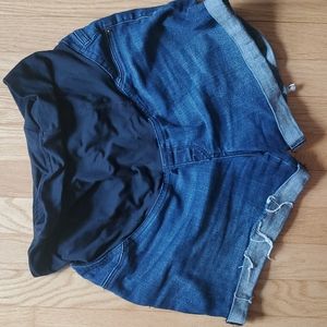 Ingrid & Isabel midi denim maternity short